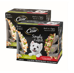 César Simply Crafted Topper poulet-carottes-pommes-de-terre-pois: complémente croquettes facilement.