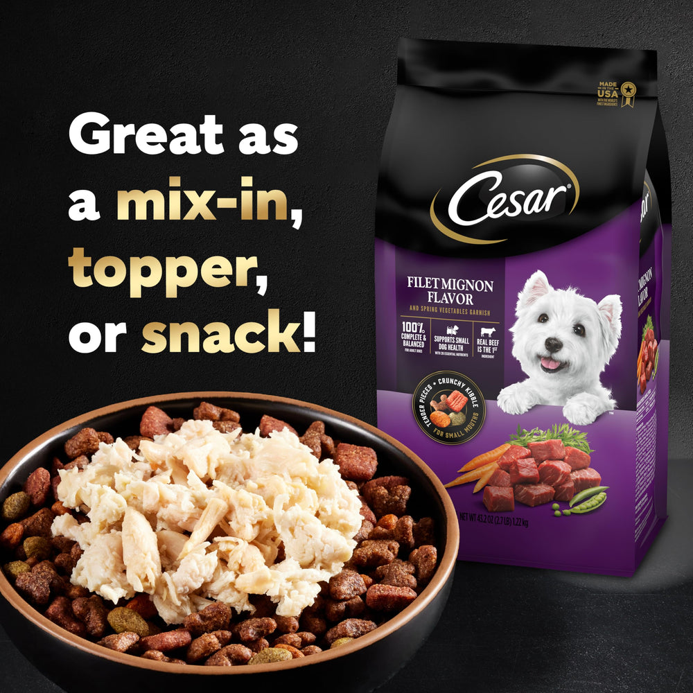 Cesar Simply Crafted Topper Poulet: texture tendre et digestion adaptée