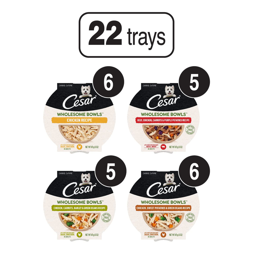 Cesar Wholesome Bowls légumes frais: source de fibres naturelles