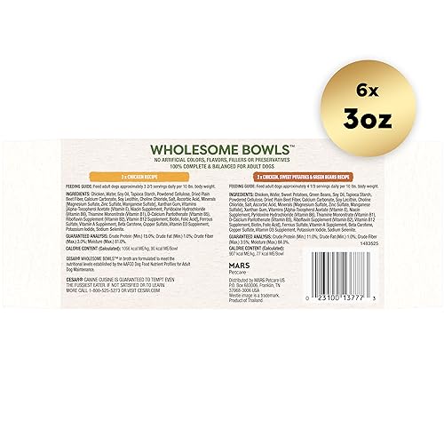 Cesar Wholesome Bowls poulet détail – texture tendre et arôme alléchant.