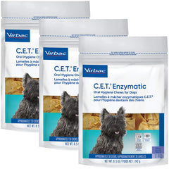 C.E.T. Chew enzymatique pour chien, favorise bouche fraîche lors du mastication quotidienne.