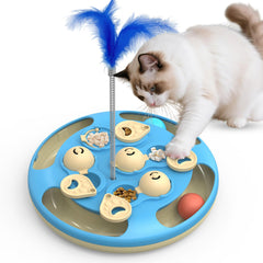 CGBD chat puzzle 3 en 1 avec billes sur piste – stimulation mentale et amusement