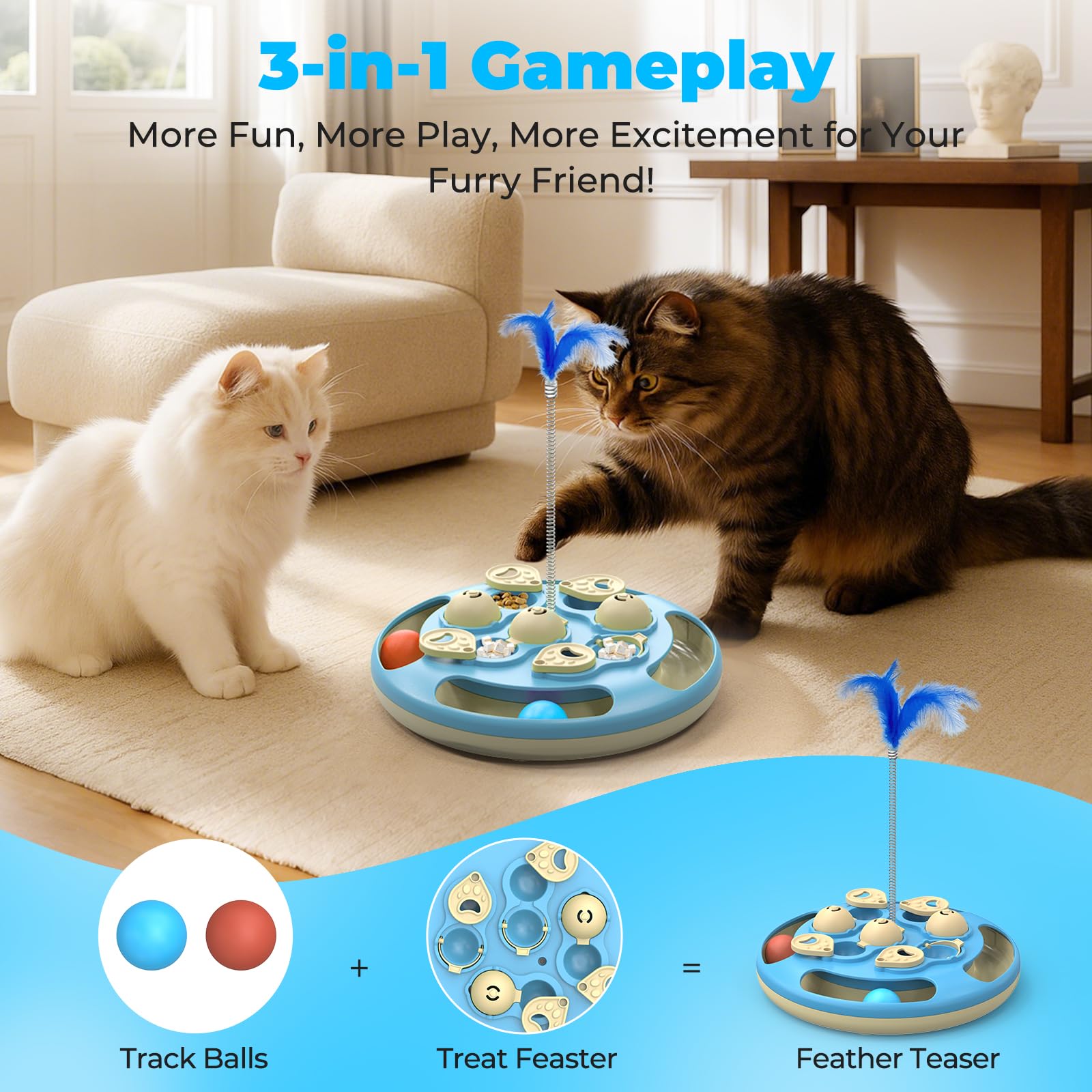 CGBD puzzle 3 en 1 – distributeur de friandises pour repas lents