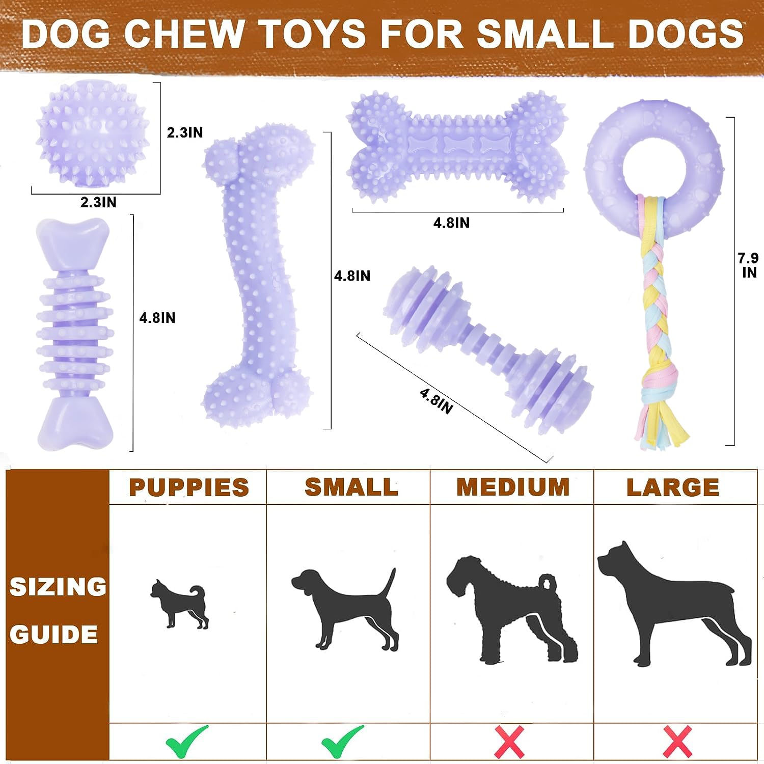 Jouet violet CGBD, divertissant et utile pour occuper les chiots lors des sorties.