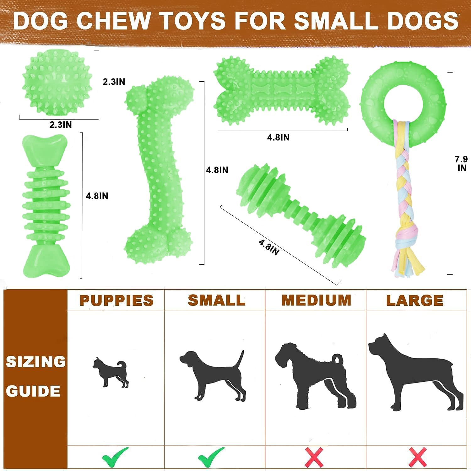 Jouet CGBD chiot: caoutchouc non toxique et durable pour mâchouillage sûr.