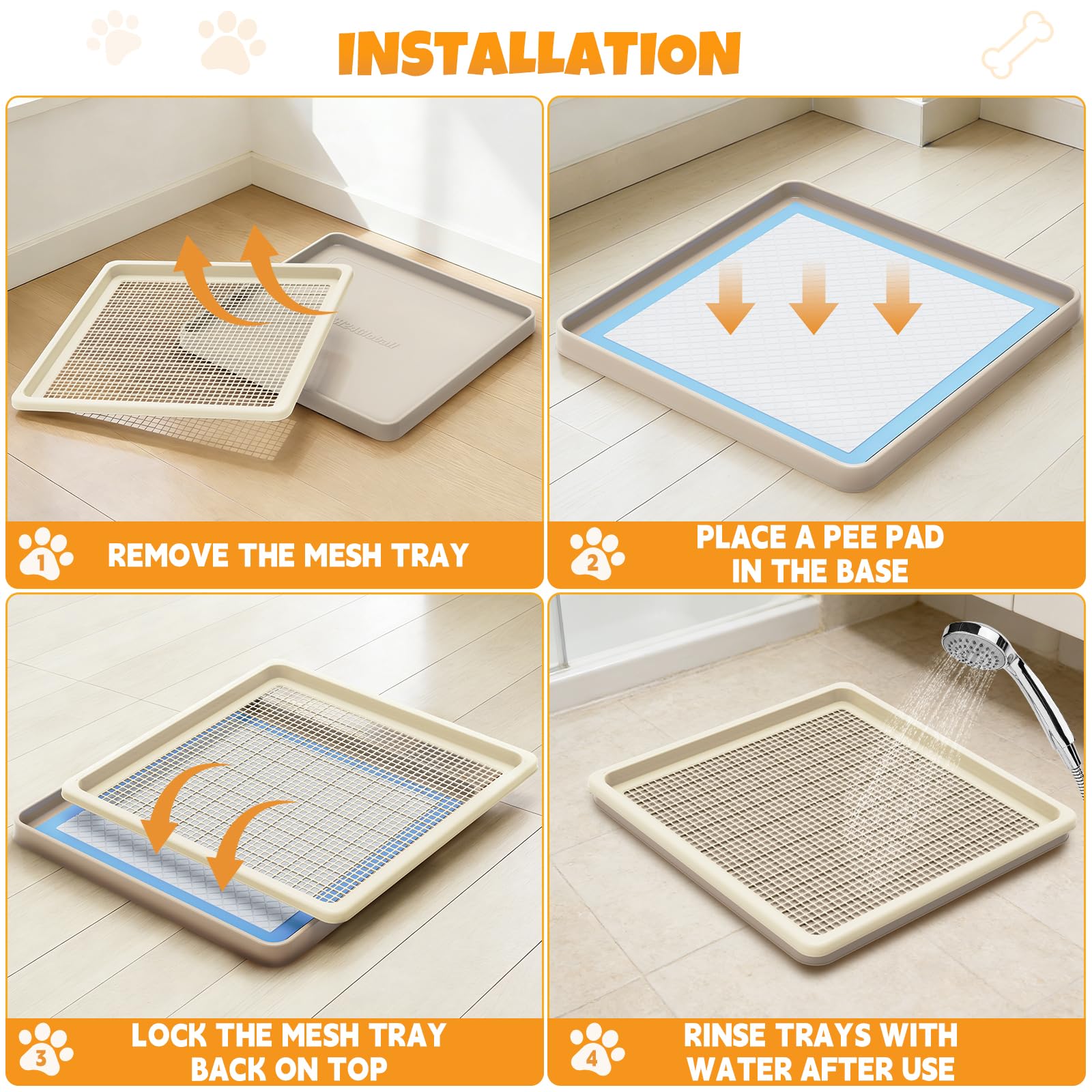 CH24Globall compatible-tapis-pipi-standard, facile à remplacer.