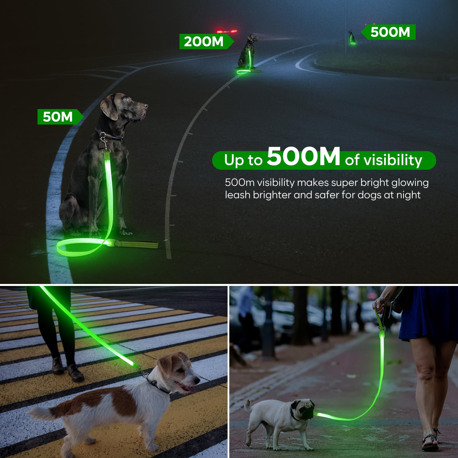Réflectifs ChalkLit renforcent la sécurité nocturne lors des promenades.