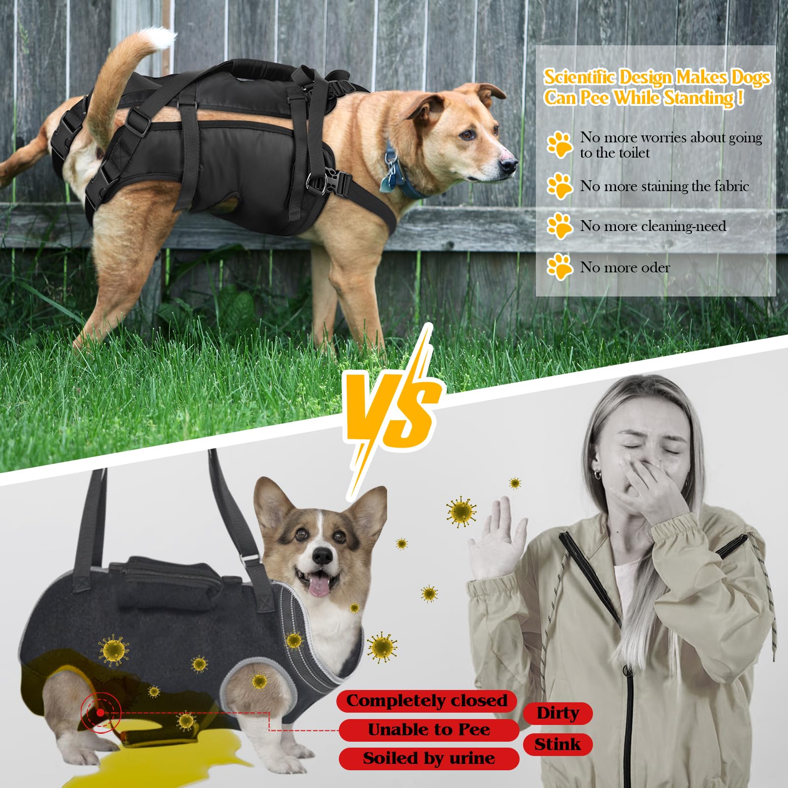 Sangle ChalkLit pour pattes arrière, aide à la mobilité du chien