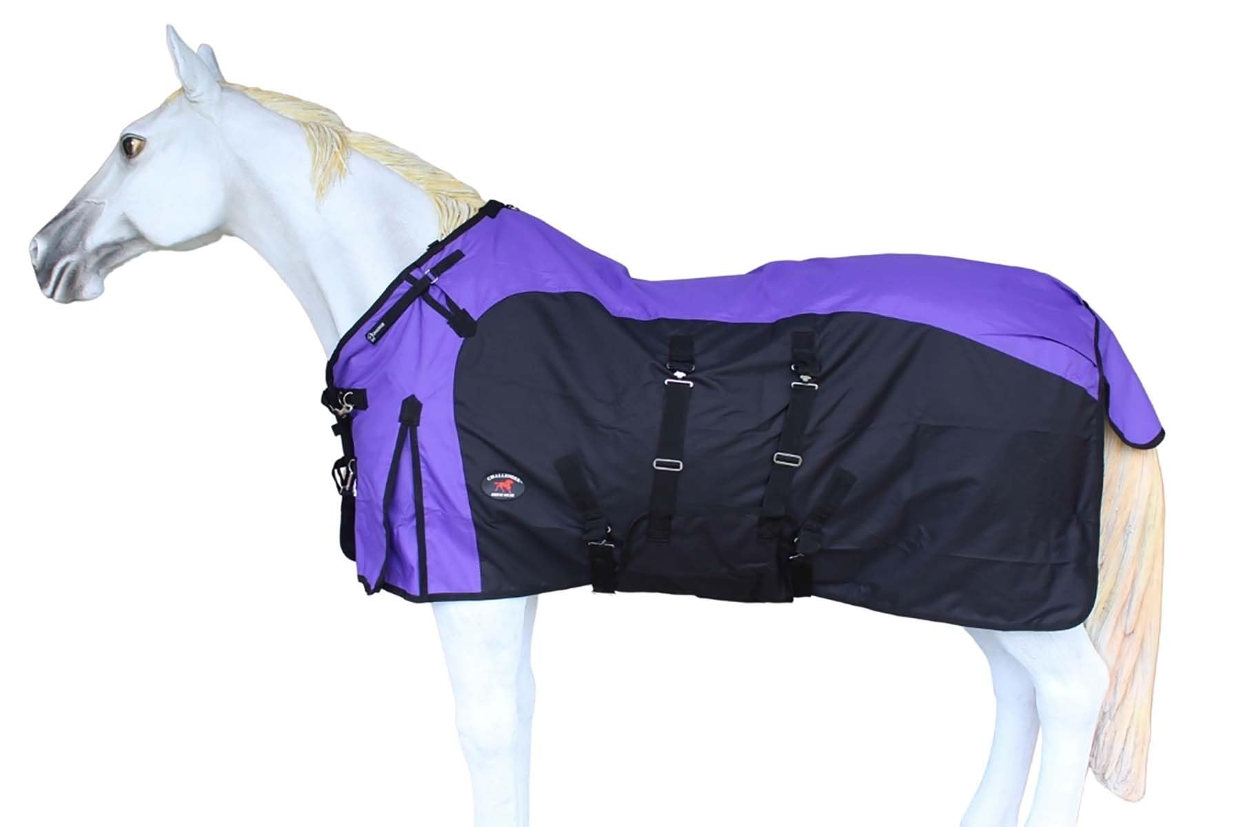 Couverture Challenger 1200D imperméable pour cheval, protège contre la pluie légère.