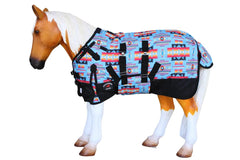 CHALLENGER 1200D – couverture extérieure résistante pour poulain et mini-cheval, garde le corps au sec.