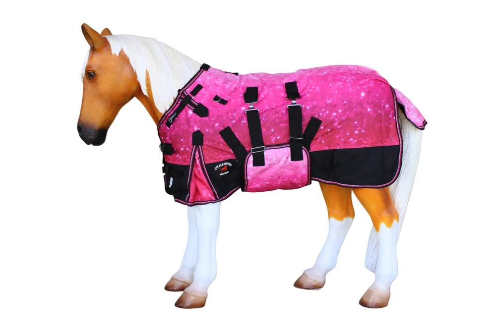Manteau Challenger 1200D sur poulain, isolation adaptée et confort.