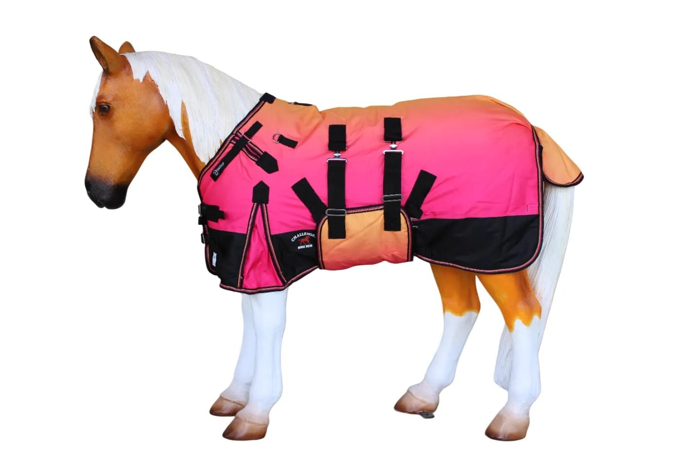 CHALLENGER Couverture 1200D sur poulain, protection chaude et pratique.