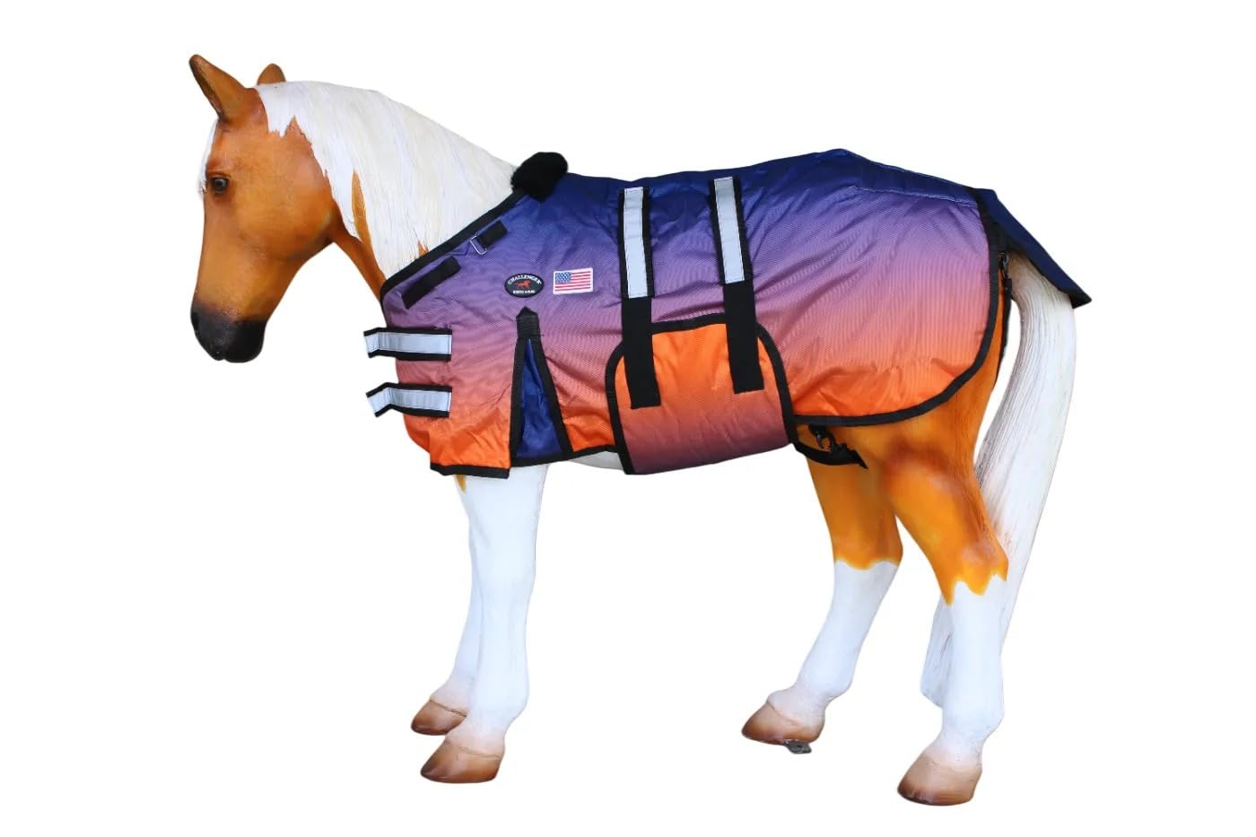CHALLENGER Couverture poulain hiver 1680D, vue avant, protection contre le froid et l'humidité