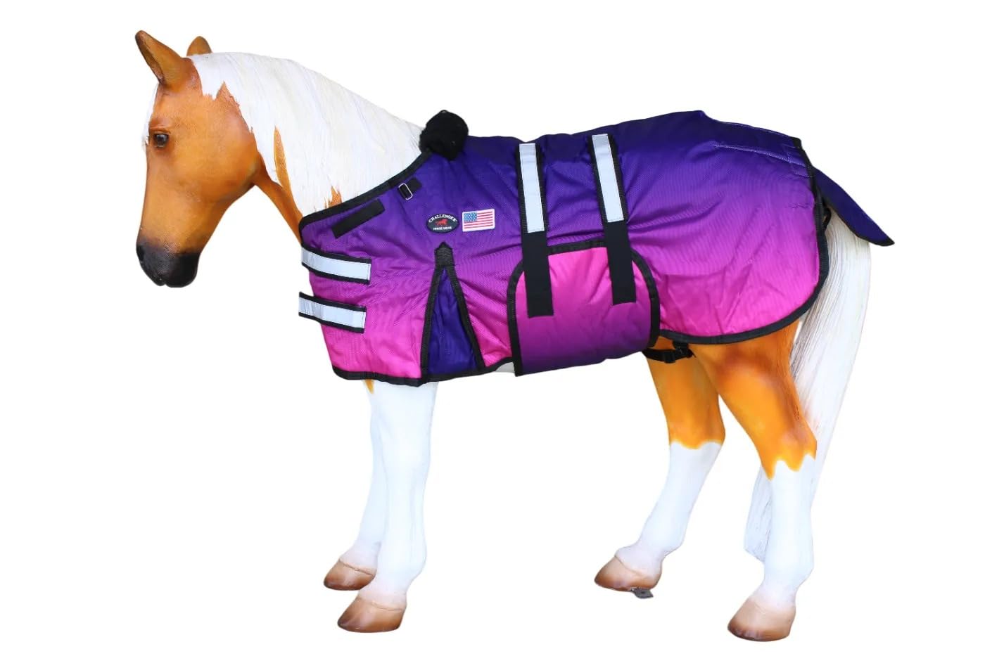 Manteau Challenger pour poulain, vue avant, protection imperméable et durable.