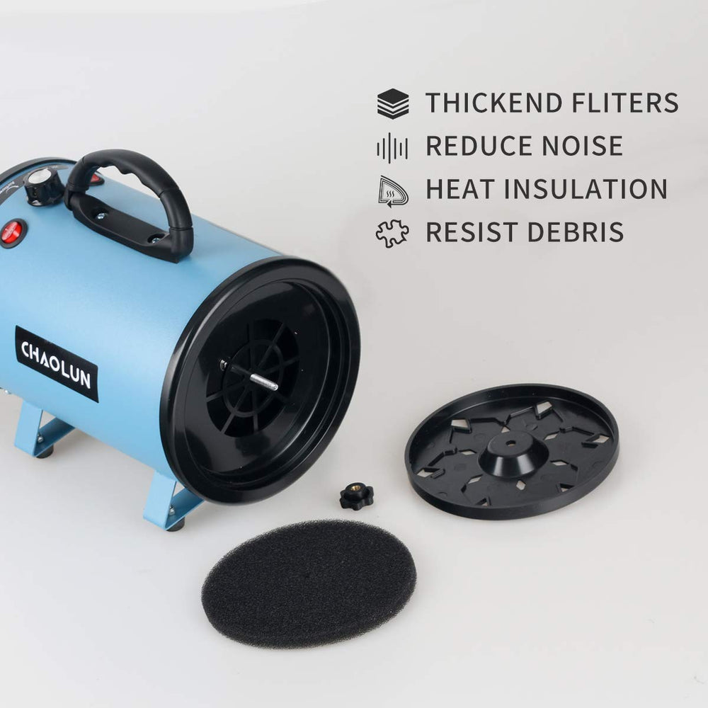 CHAOLUN sèche-chien bleu : longueur ajustable pour plus de maniabilité