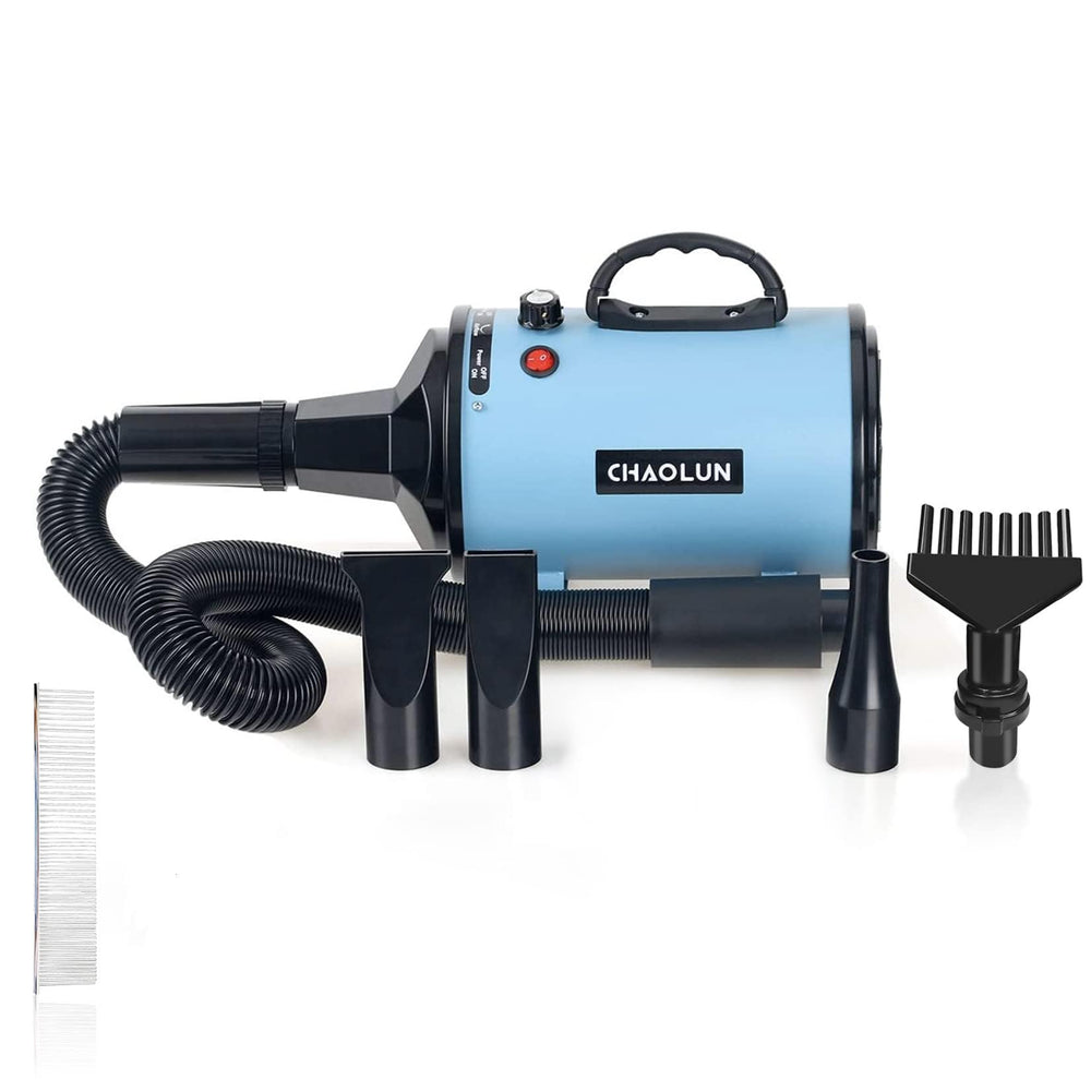CHAOLUN sèche-chien bleu : flux d'air puissant pour un séchage rapide