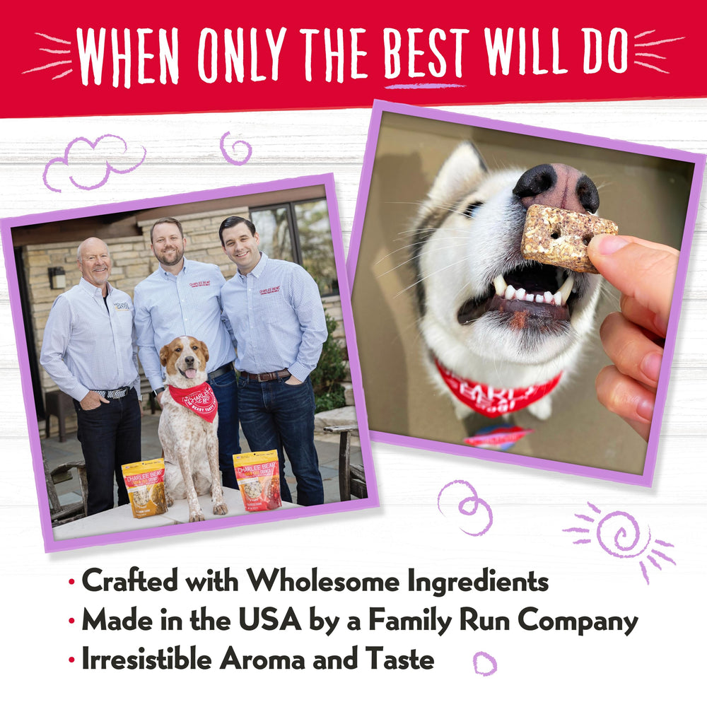Charlee Bear Bearnola Bites idéal pour chiens de tous âges.
