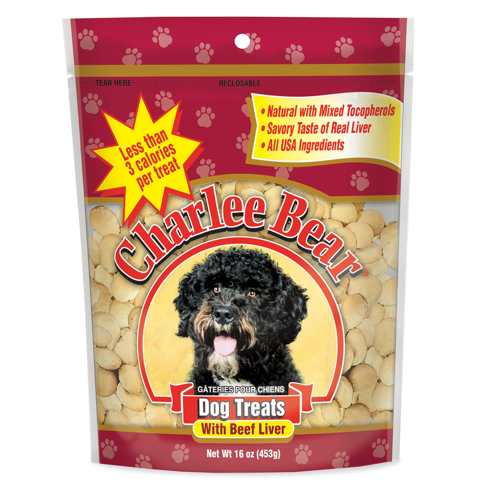 Charlee Bear Croquant Original Foie de Boeuf, friandise canine croquante et savoureuse.