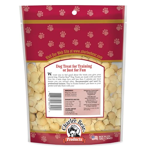Charlee Bear ingrédients naturels foie de boeuf pour chien, option saine.