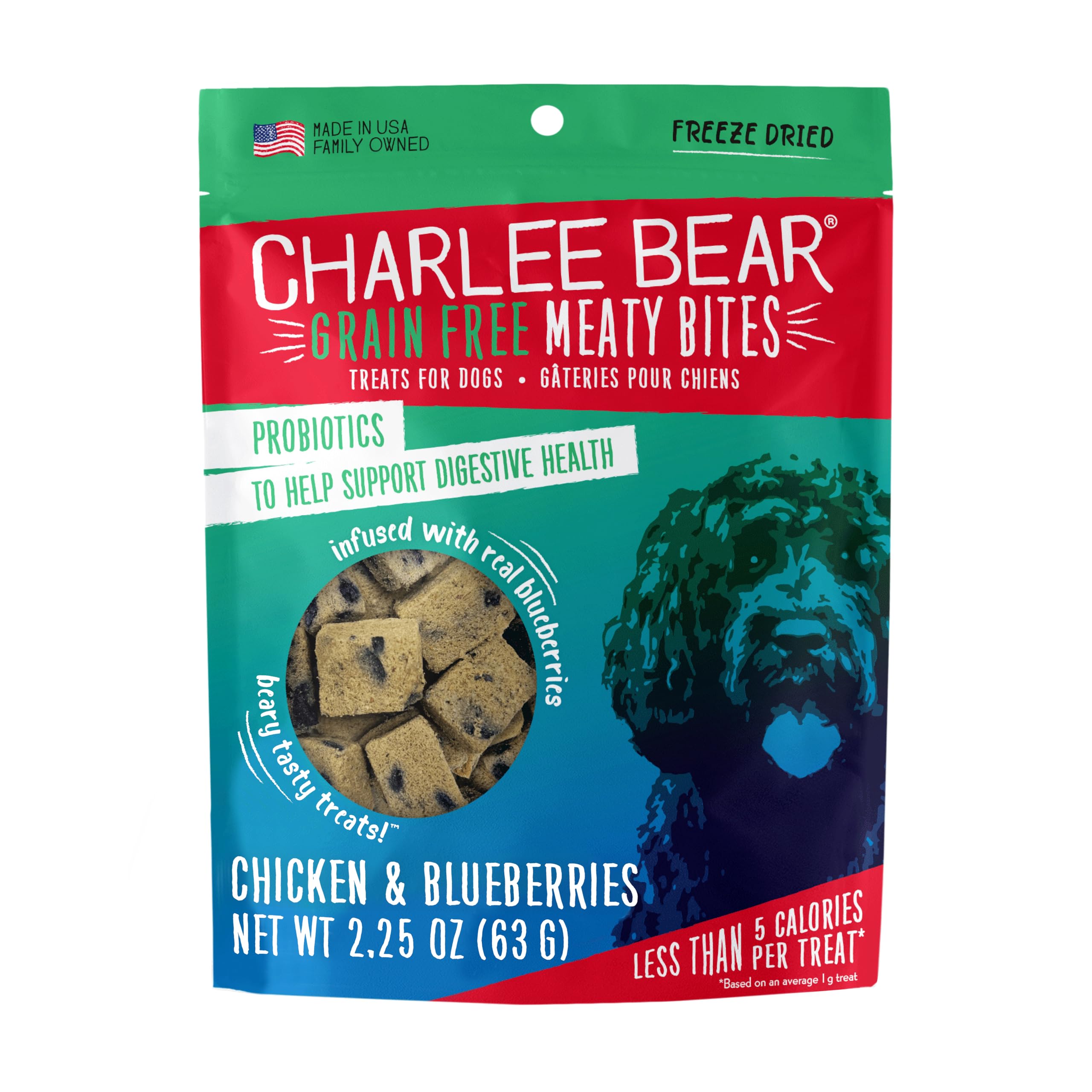 Charlee Bear Morceaux carnés lyophilisés: fruits visibles pour enrichir la dégustation.