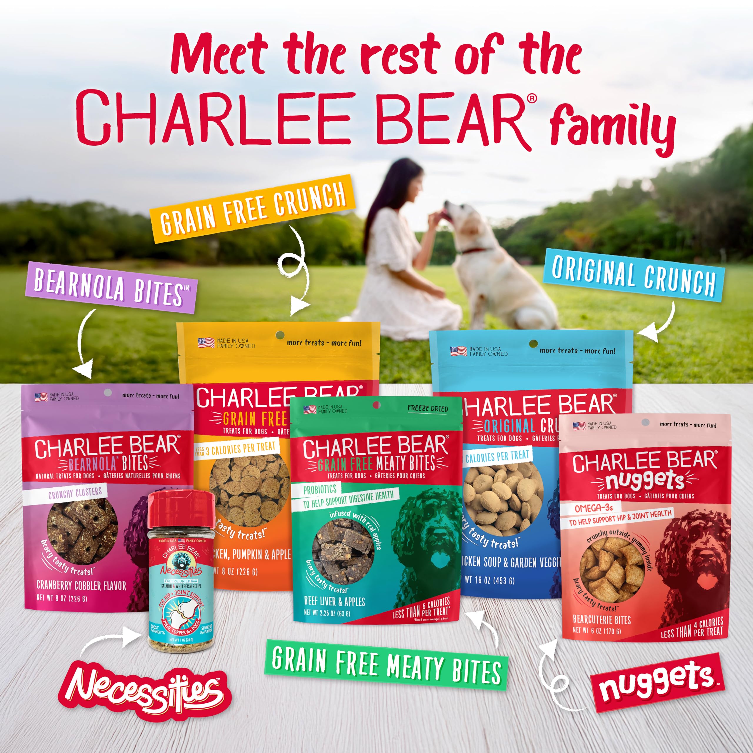 Fabriqué aux États-Unis: Charlee Bear Necessities, choix pratique.