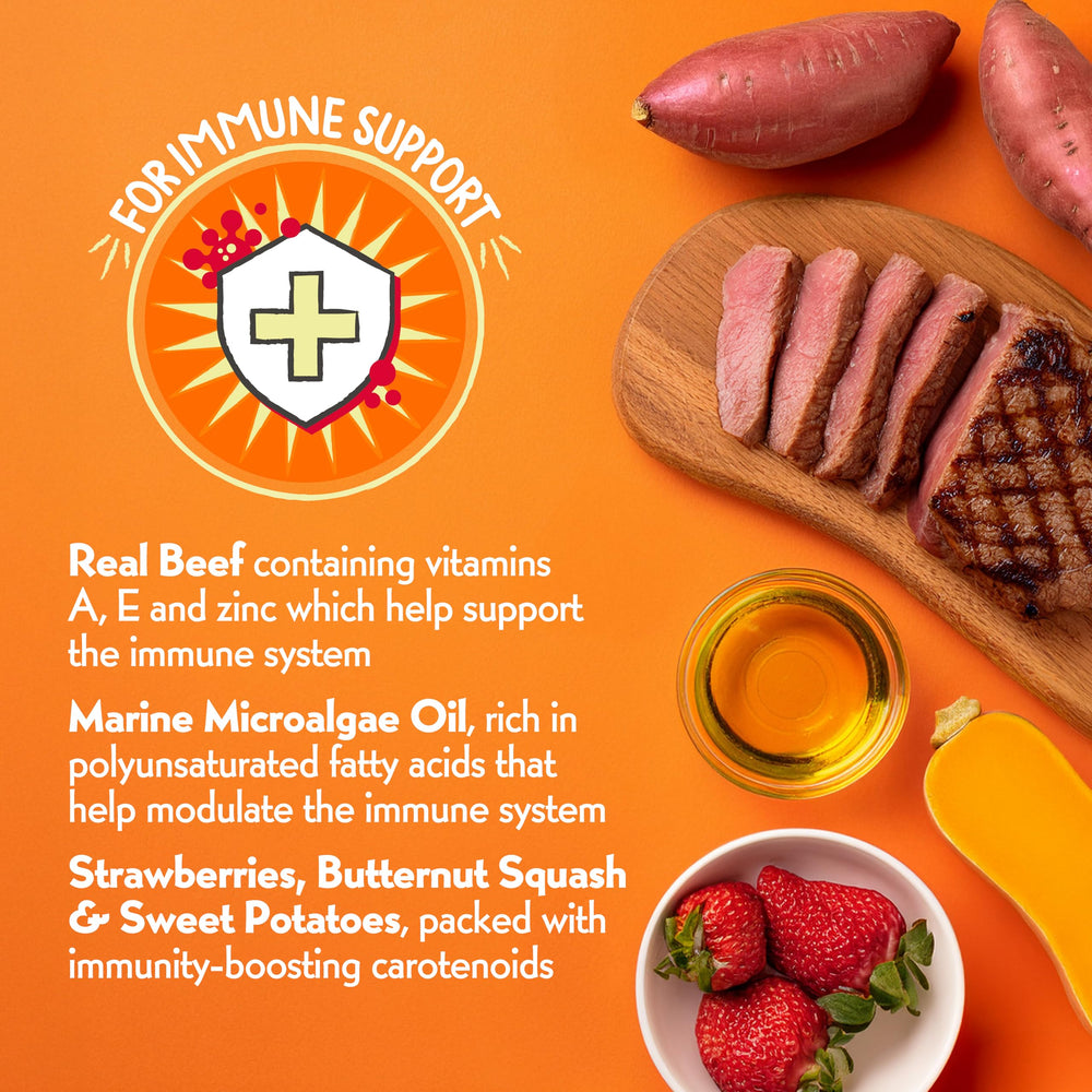 Ingrédients fruits et légumes soutiennent l'immunité.