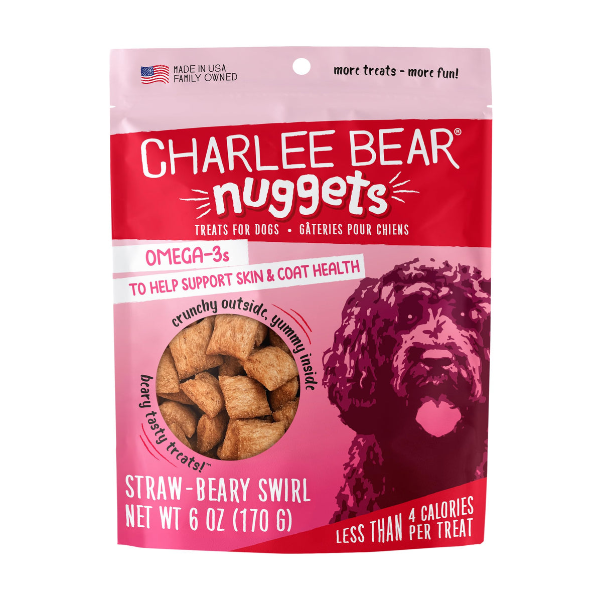 Charlee Bear Nuggets, emballage refermable, pratique pour garder les friandises fraîches.