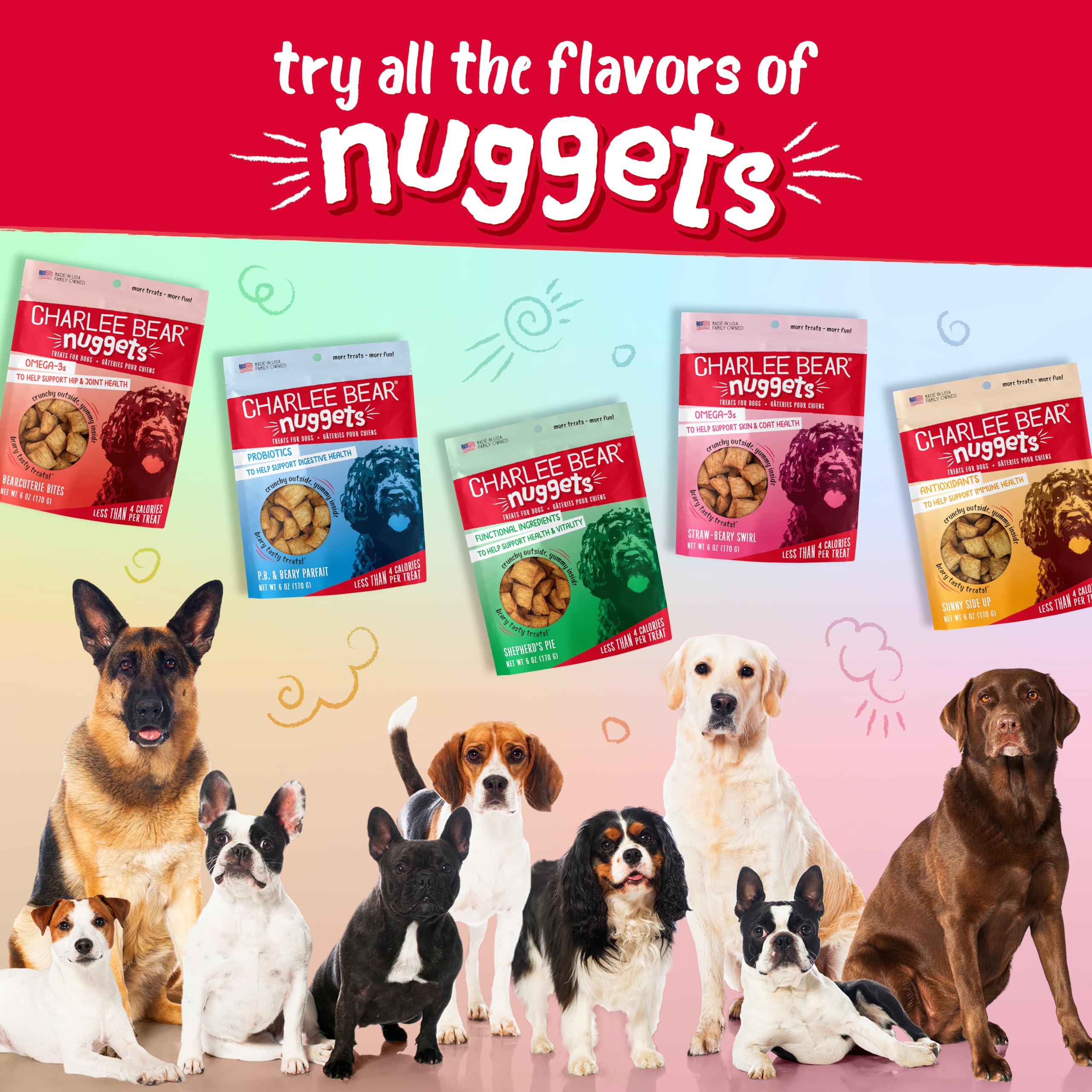 Taille adaptée pour tous les chiens et jouets distributeurs.