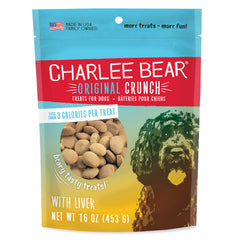Friandise Charlee Bear Original Crunch au foie de poulet, croquante et savoureuse.