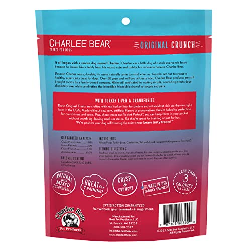 Ingrédients limités: sept éléments ou moins dans Charlee Bear Original Crunch.