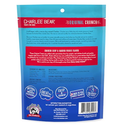 Charlee Bear friandises poulet et foie, saveur attrayante et simple.