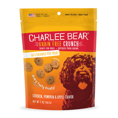 Friandise Charlee Bear en sachet poulet potiron pomme, pratique pour l entraînement.