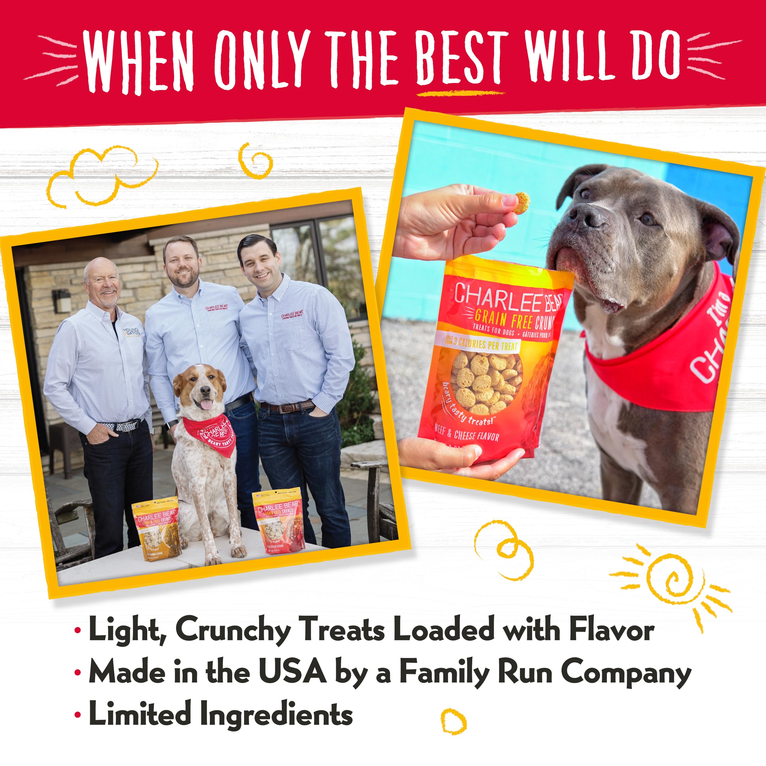 Sans additifs artificiels, Charlee Bear pour chien heureux et sain.
