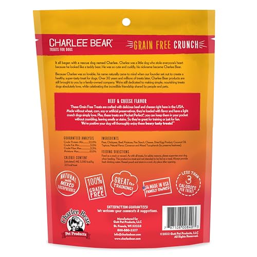 Charlee Bear texture croquante, ideale pour recompense lors de l'entrainement.