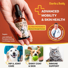 CHARLIE & BUDDY etiquette lisible sur l’emballage pour utilisation rapide.