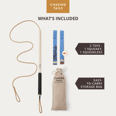 Chasing Tails Flirt Pole aluminium anodisé: matériel robuste pour sessions durables et répétées