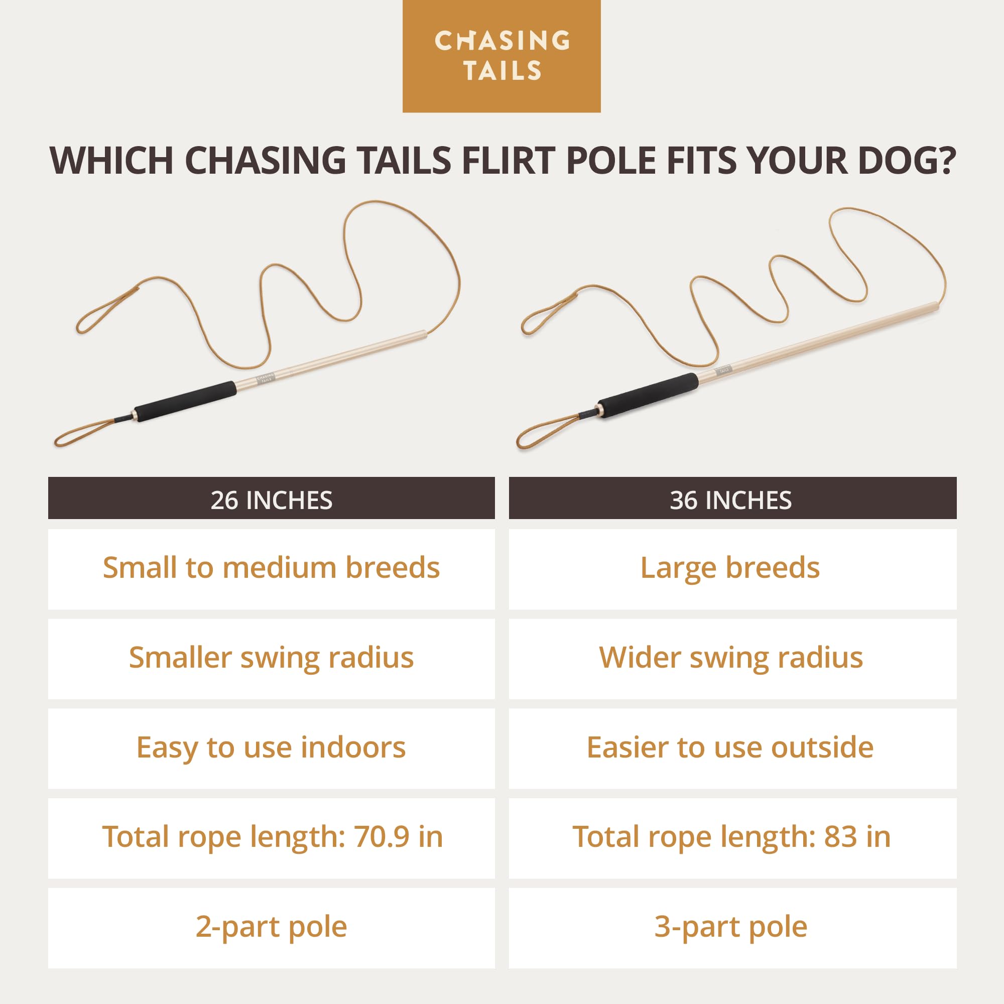 Chasing Tails Flirt Pole usage plein air: divertissement interactif pour chiens actifs