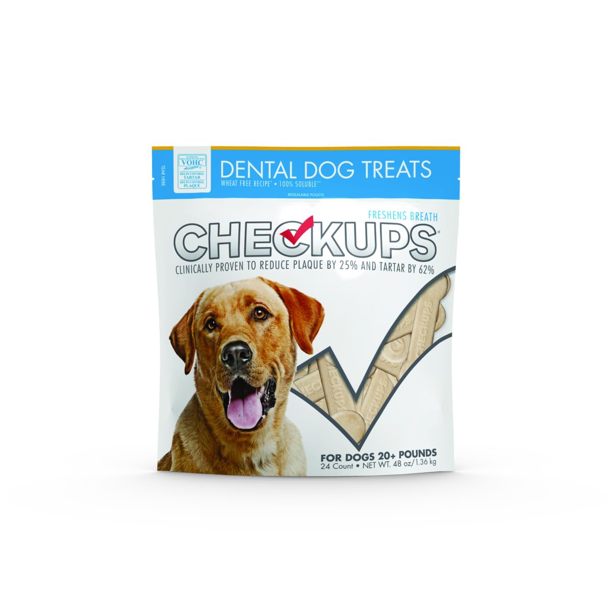 Checkups sac dentaires: emballage pratique et refermable pour garder les friandises.