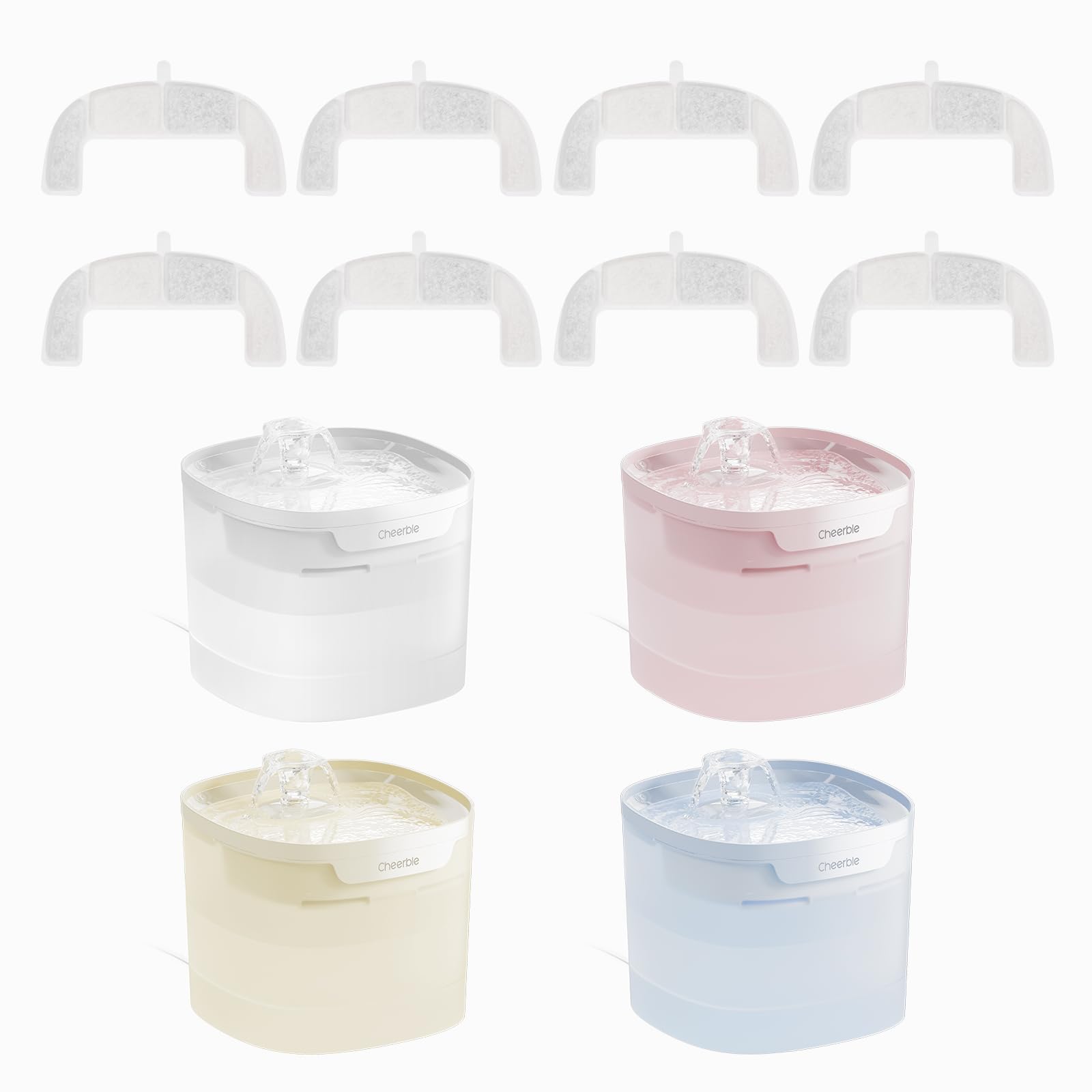 Cheerble Elfin E1 Lite – fontaine pour chat vue avant, hydratation facile.