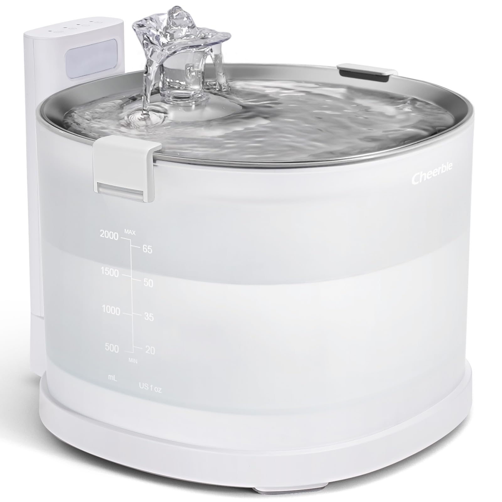 Fontaine Cheerble Elfin sans pompe, eau fraîche facilement accessible pour le chat