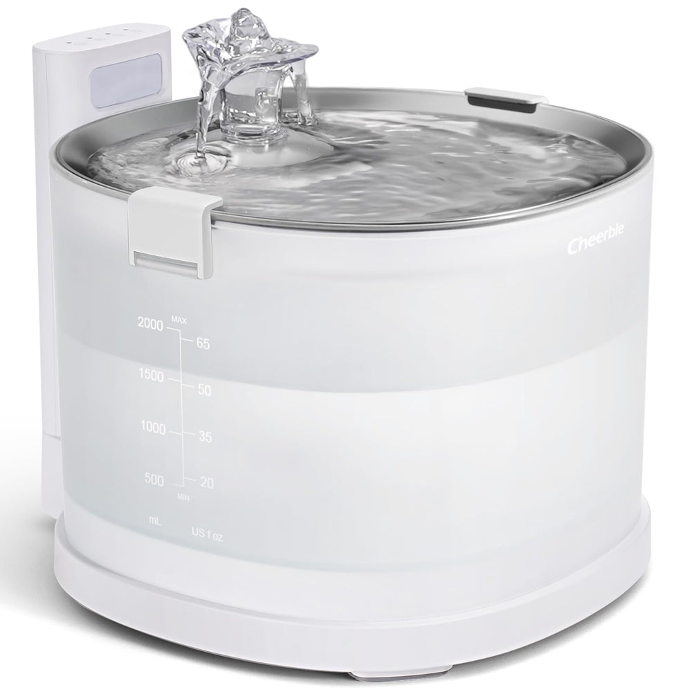 Fontaine Cheerble Elfin sans pompe, eau fraîche facilement accessible pour le chat