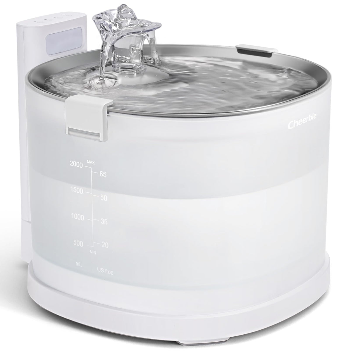 Fontaine Cheerble Elfin sans pompe, eau fraîche facilement accessible pour le chat