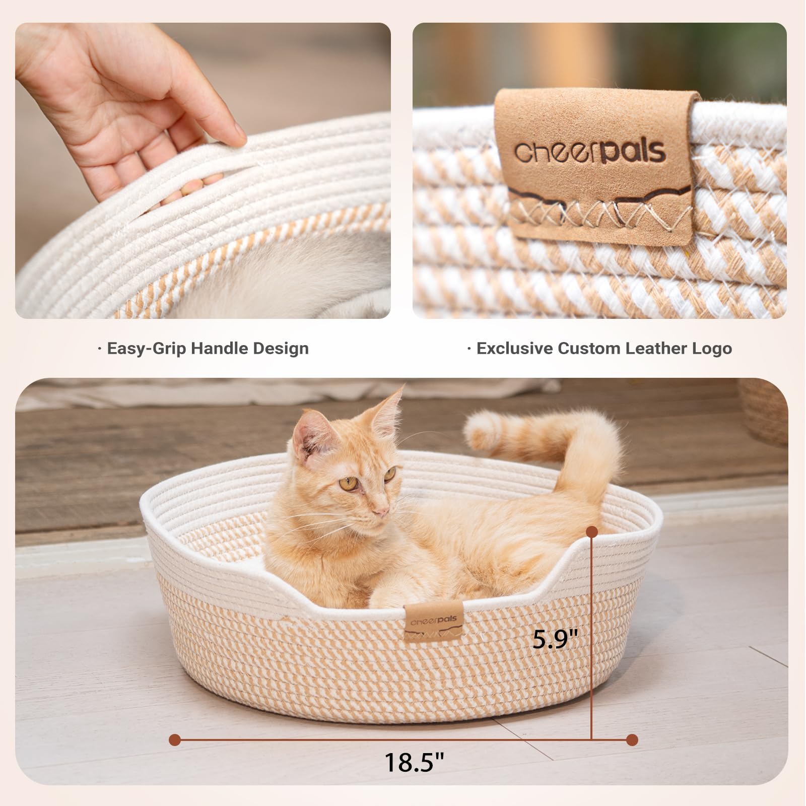CHEERHOME PETS coussin dense et doux, garde sa forme après lavage