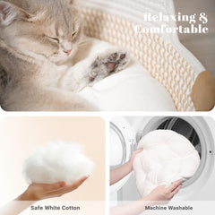 CHEERHOME PETS panier chat avec planche à griffes intégrée