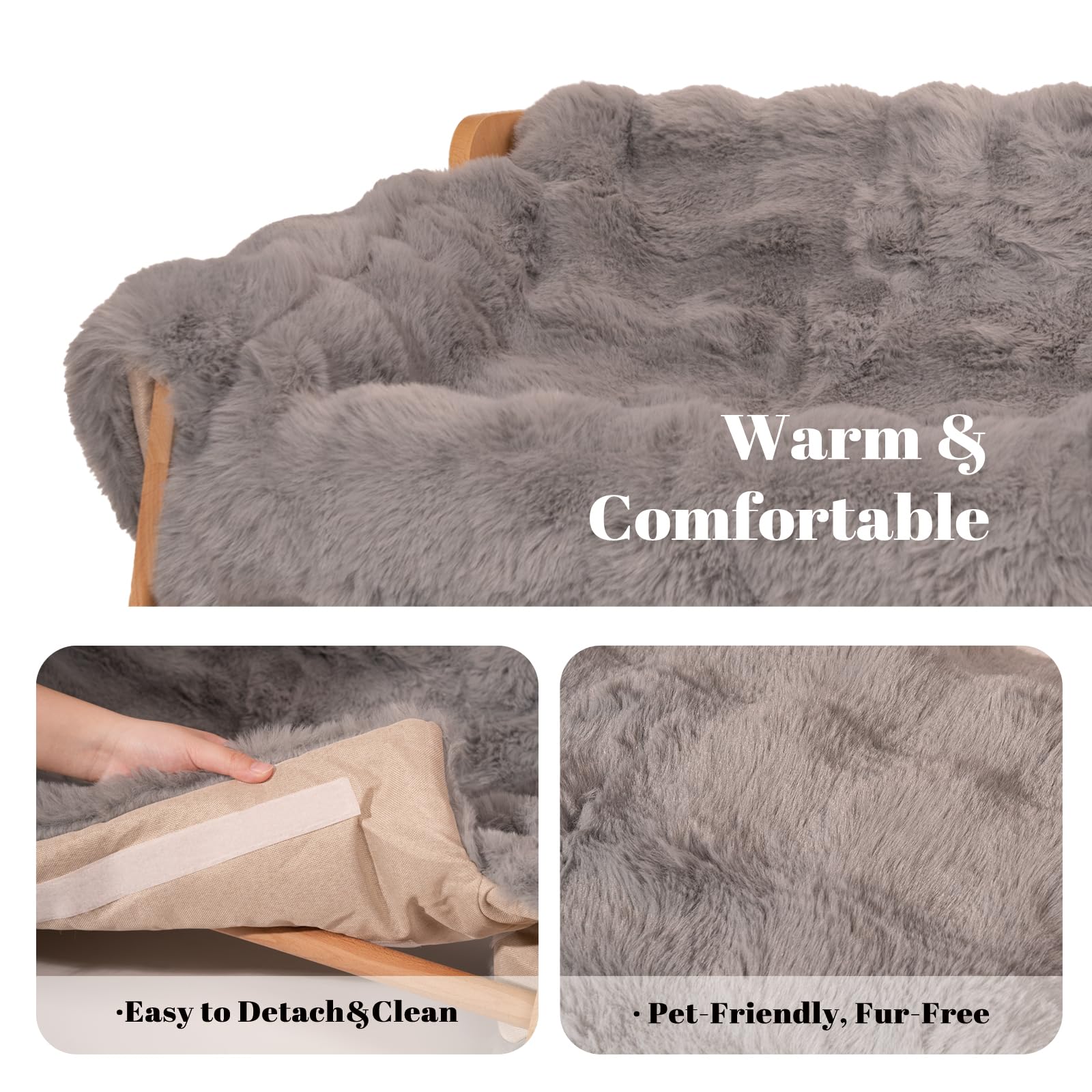 CHEERHOME PETS cadre en bois hêtre allemand, solide et durable.