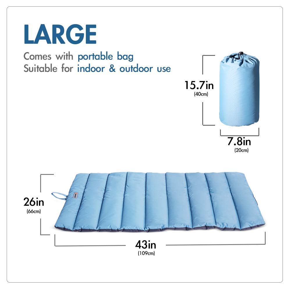 CHEERHUNTING tapis dortoir chien camping portable, offre un sommeil confortable lors des voyages.