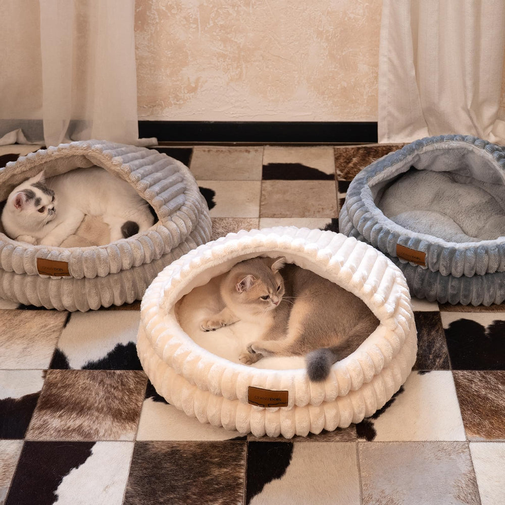 CHEERPALS grotte-lit khaki, utilisation quotidienne et coin cosy.
