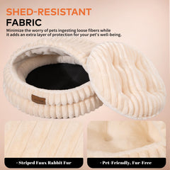 CHEERPALS Nid cave chat, base antidérapante pour stabilité sur le sol.