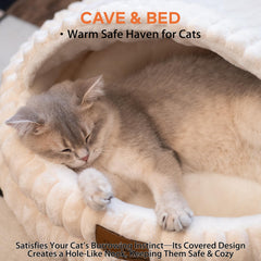 CHEERPALS Nid cave chat, coussin lavable pour un entretien facile.
