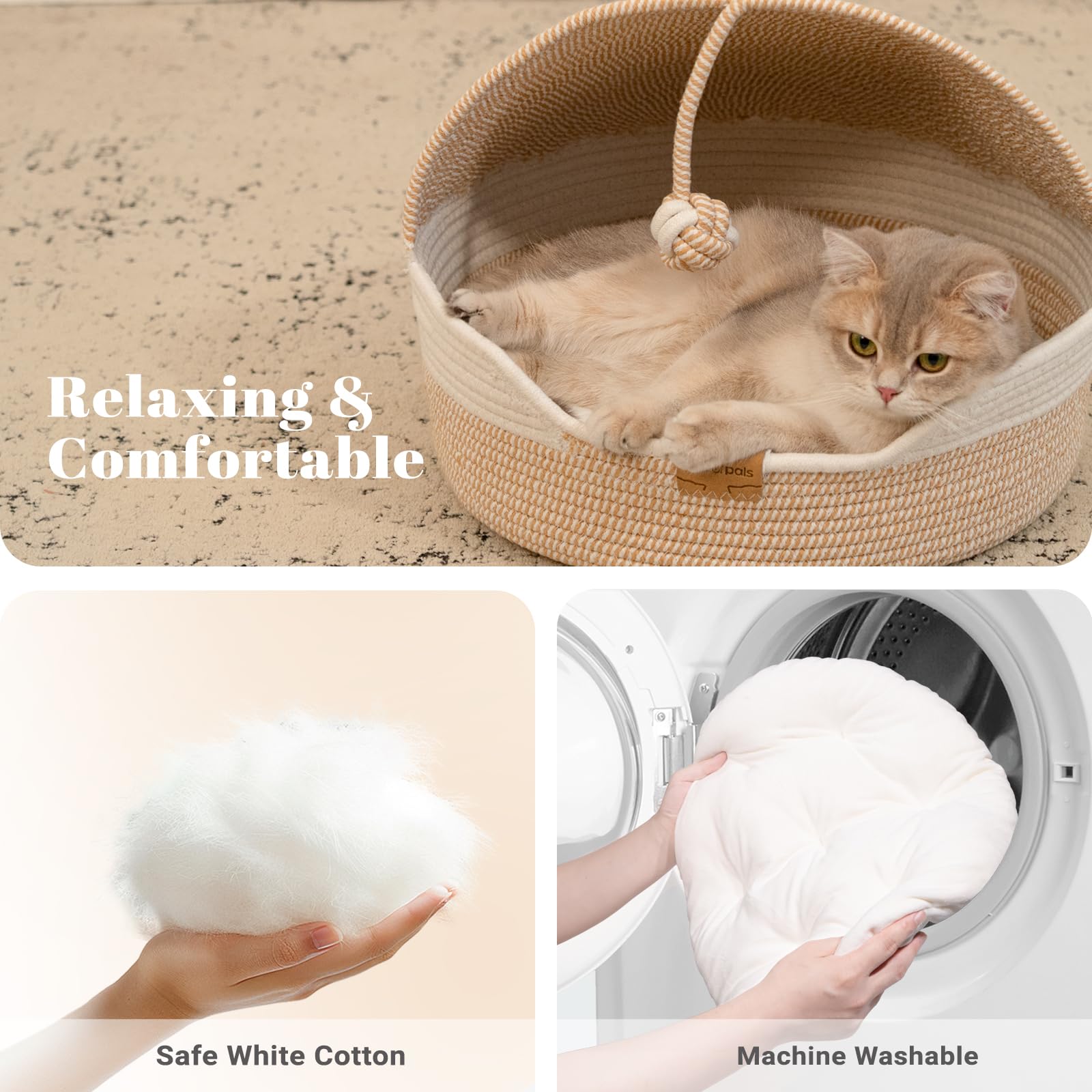 CHEERPALS Panier coton: douceur respirante pour toutes saisons.